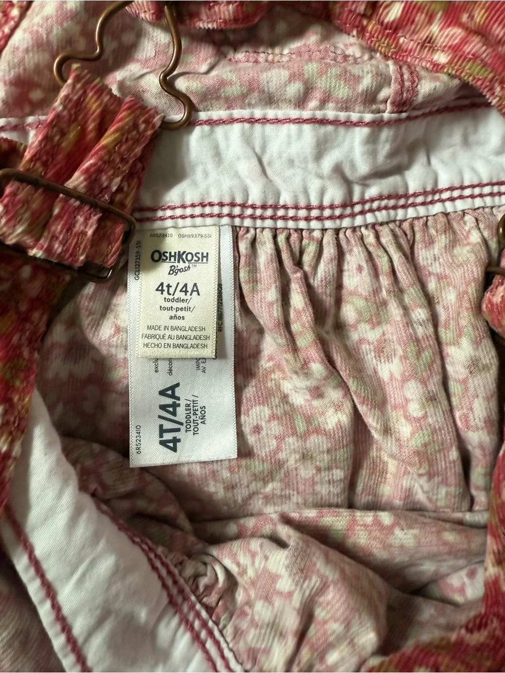 OshKosh B'gosh Pink Floral Corduroy Dress